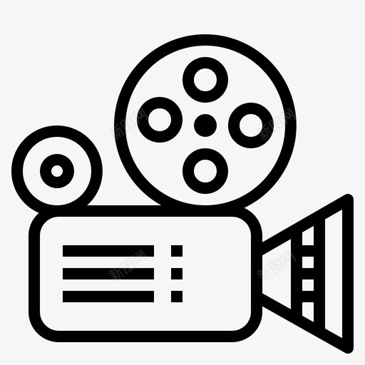 摄像机电影院娱乐图标svg_新图网 https://ixintu.com 娱乐 摄像机 电影 电影放映机 电影院