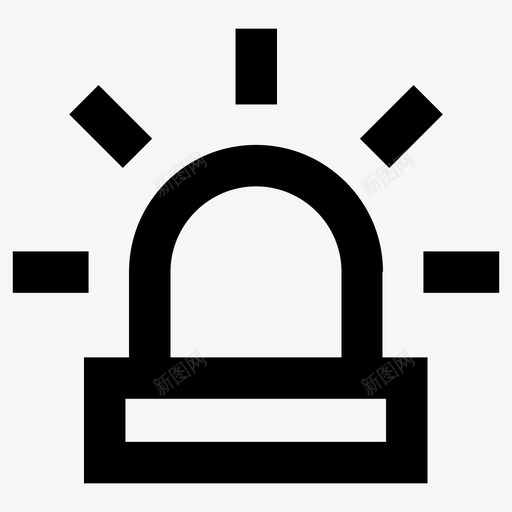 警笛灯光图标svg_新图网 https://ixintu.com 灯光 警笛