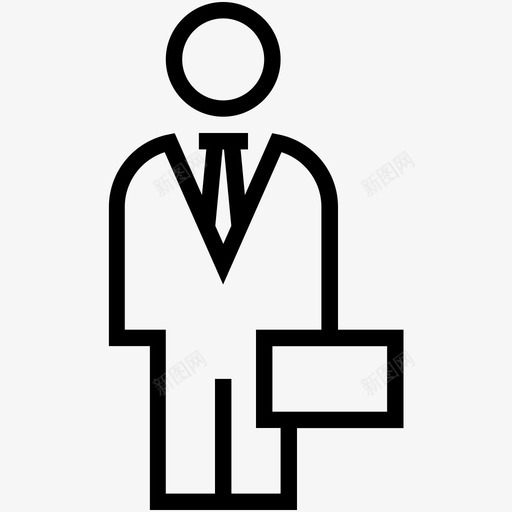 商人男性化身经理图标svg_新图网 https://ixintu.com 人物角色 公司线图标 商人 男性化身 经理
