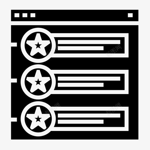 功能收藏排名图标svg_新图网 https://ixintu.com 功能 排名 收藏 评级 项目管理字形图标