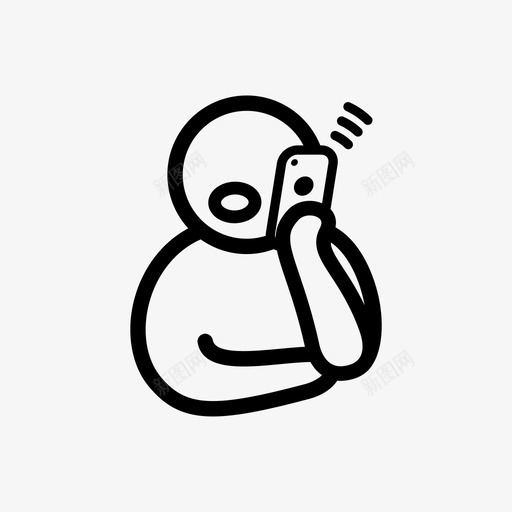 呼叫联系电话图标svg_新图网 https://ixintu.com voip 呼叫 思考 电话 联系 说话和行动 铃声