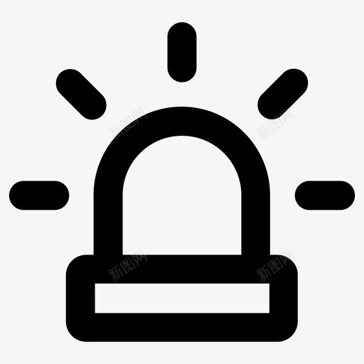 警笛警报紧急情况图标svg_新图网 https://ixintu.com 灯光 紧急情况 警报 警笛