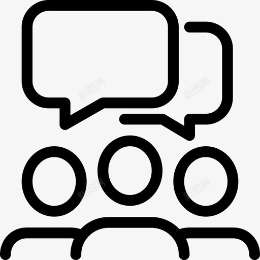 讨论小组会议图标svg_新图网 https://ixintu.com 会议 团队 团队合作 小组 解决方案 讨论