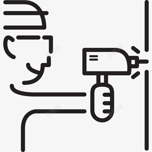 钻墙人在工作图标svg_新图网 https://ixintu.com 人在工作 钻墙