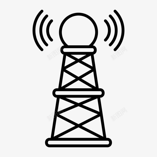 信号塔通讯新闻图标svg_新图网 https://ixintu.com 信号塔 媒体 新闻 通讯