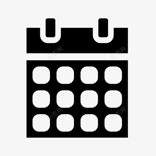 日历日期月历图标svg_新图网 https://ixintu.com 周历 挂历 日历 日期 月历