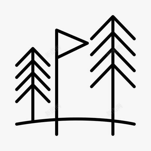 高尔夫球场球道果岭图标svg_新图网 https://ixintu.com 果岭 球道 运动 退休 高尔夫球场
