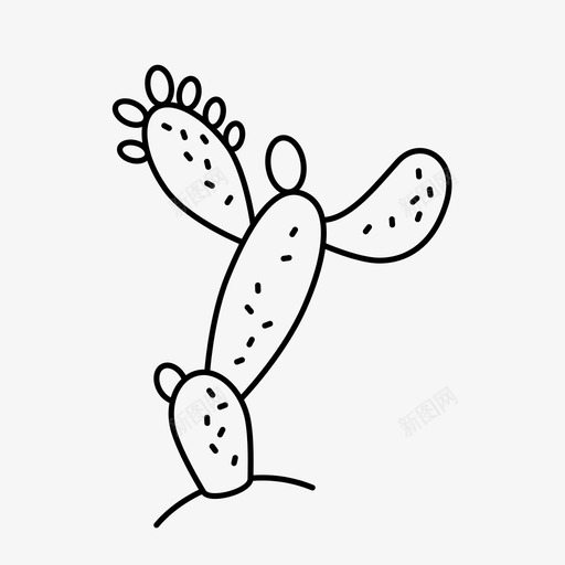 仙人掌植物刺图标svg_新图网 https://ixintu.com 仙人掌 刺 植物 沙子 荒野