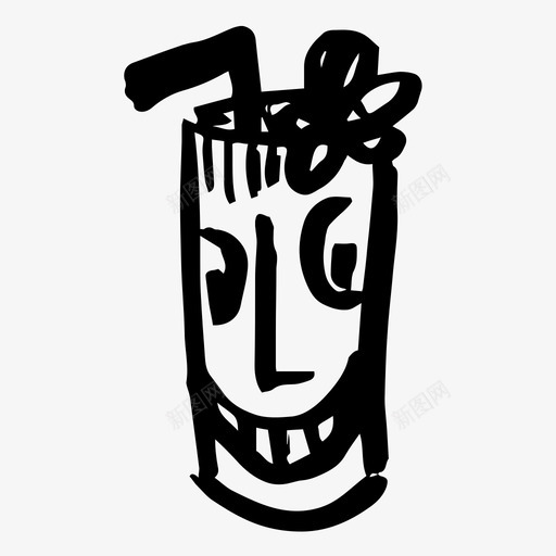 提基酒岛图标svg_新图网 https://ixintu.com 岛 提基 酒 酒手绘