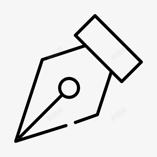 自来水笔画笔工具图标svg_新图网 https://ixintu.com 写字 商务3间隙薄 工具 画笔 自来水笔
