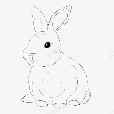 兔子可爱装饰性图标图标