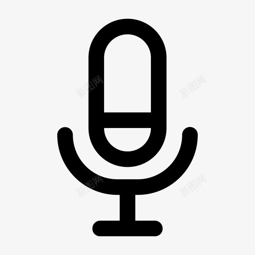 麦克风收音机声音图标svg_新图网 https://ixintu.com 声音 录音 收音机 麦克风