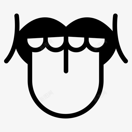 吐舌头有趣笑话图标svg_新图网 https://ixintu.com 吐舌头 大笑 恶作剧 有趣 笑话