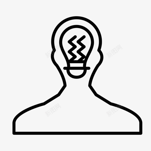 头脑风暴产生想法图标svg_新图网 https://ixintu.com 产生 创新 头脑风暴 想法 想象 项目管理线图标