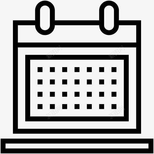 日历日期日程表图标svg_新图网 https://ixintu.com 公司线图标 挂历 日历 日期 日程表 时间表