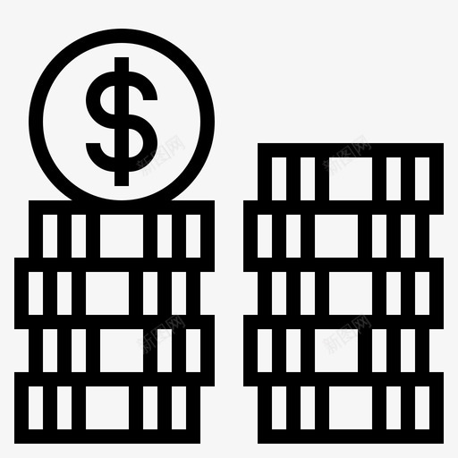 硬币金子金币图标svg_新图网 https://ixintu.com 利润 硬币 金子 金币 钱