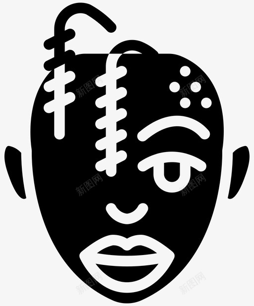辫子头像女图标svg_新图网 https://ixintu.com 头像 头像实心 女 用户 简介 辫子
