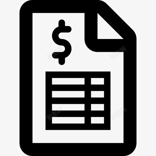 工资单电子表格图标svg_新图网 https://ixintu.com 工资单 电子表格