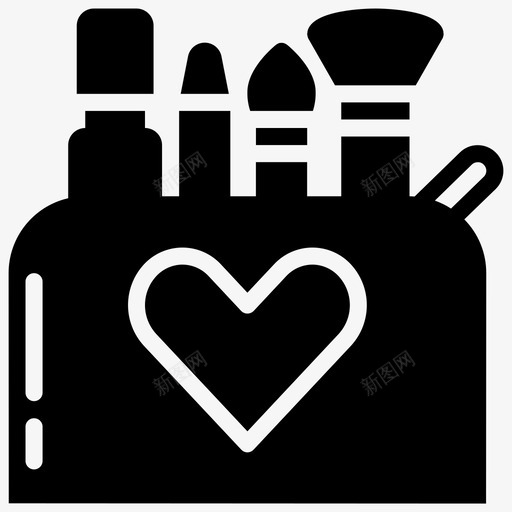 化妆品包美容图标svg_新图网 https://ixintu.com 包 化妆品 美容 美容固体