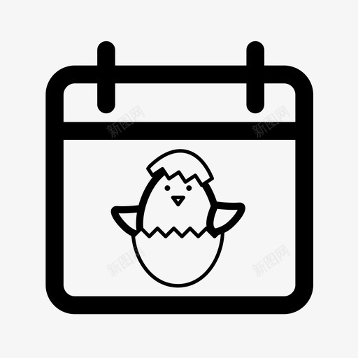 日历小妞日历妞复活节图标svg_新图网 https://ixintu.com 假日 复活节 日历妞 日历小妞