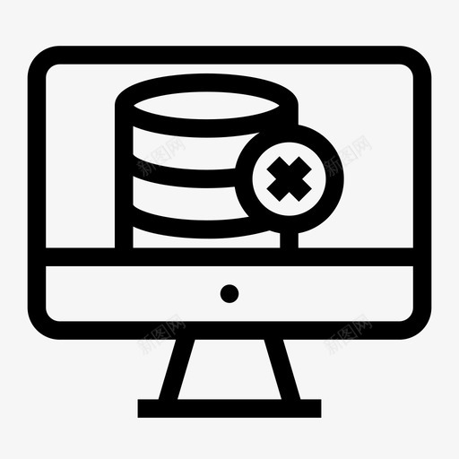 删除数据库pc删除图标svg_新图网 https://ixintu.com pc 删除 删除数据库 数据库和服务器