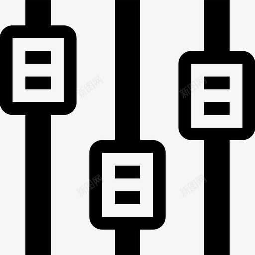 垂直滑块均衡器混音器图标svg_新图网 https://ixintu.com 均衡器 垂直滑块 微型 混音器 设置
