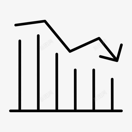 销售下降图表结果图标svg_新图网 https://ixintu.com 图表 结果 营销 趋势 销售下降