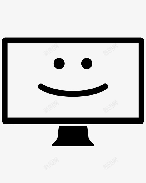 用户界面显示友好图标svg_新图网 https://ixintu.com 友好 微笑 显示 用户界面