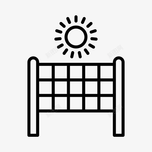 排球网公园操场图标svg_新图网 https://ixintu.com 公园 娱乐 排球网 操场 运动