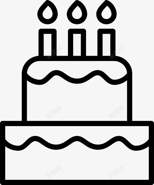 生日蛋糕庆祝生日快乐图标svg_新图网 https://ixintu.com 庆祝 生日快乐 生日蛋糕 结婚蛋糕
