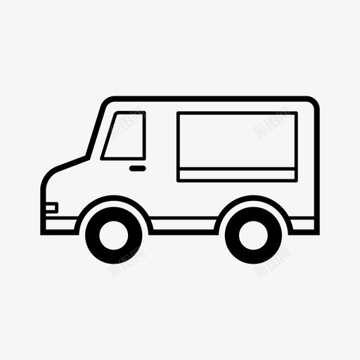 卡车送货快餐图标svg_新图网 https://ixintu.com 卡车 快餐 车辆 送货 零食