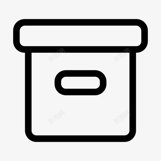 盒子档案数据存储图标svg_新图网 https://ixintu.com 存储盒 数据存储 档案 盒子