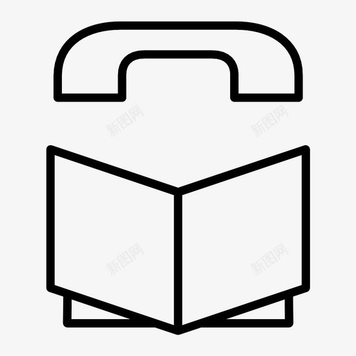 电话和电话簿打开的书电话图标svg_新图网 https://ixintu.com 打开的书 电话 电话和电话簿 电话接收器
