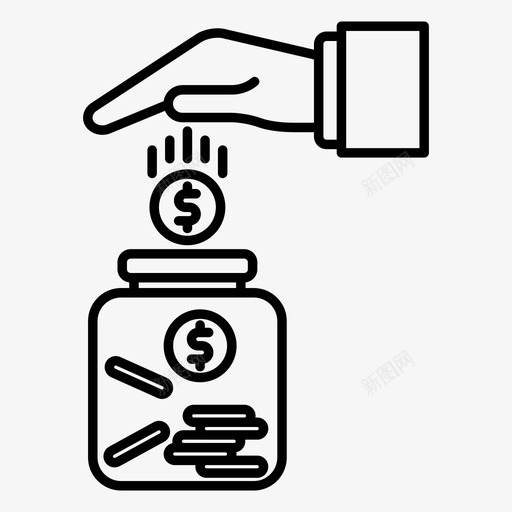 储蓄商业硬币罐图标svg_新图网 https://ixintu.com 储蓄 商业 投资 硬币罐 金融