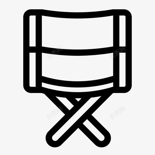 椅子电影院导演图标svg_新图网 https://ixintu.com 导演 折叠椅 椅子 电影 电影院 电视 视频