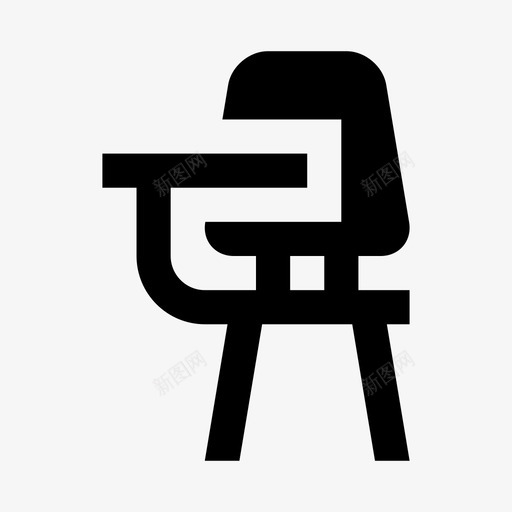 书桌椅子家具图标svg_新图网 https://ixintu.com 书桌 实心 室内 家具 家具3 座位 椅子