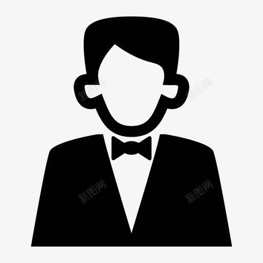 新郎绅士西装图标svg_新图网 https://ixintu.com 侍者 新郎 燕尾服 绅士 西装