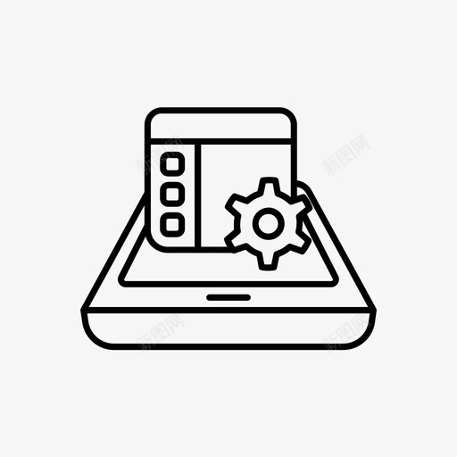 移动设置布局移动设备管理图标svg_新图网 https://ixintu.com 布局 智能手机 用户界面 移动管理设备 移动设备管理 移动设置