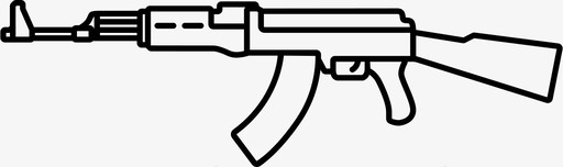 ak47枪叛军图标svg_新图网 https://ixintu.com ak47 叛军 枪 步枪 武器