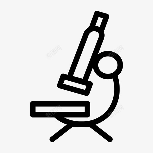 显微镜实验室医学图标svg_新图网 https://ixintu.com 医学 医学线图标 实验室 显微镜 科学