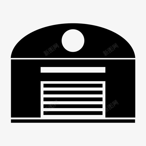 机场机库建筑物飞机图标svg_新图网 https://ixintu.com 仓库 建筑物 机场机库 飞机