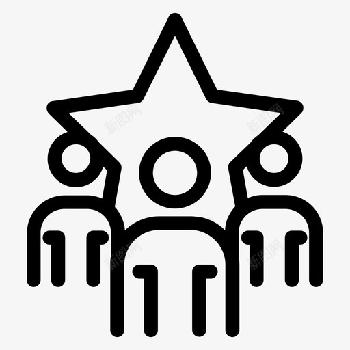 团队互动流行图标svg_新图网 https://ixintu.com 互动 团队 工作团队 明星 流行