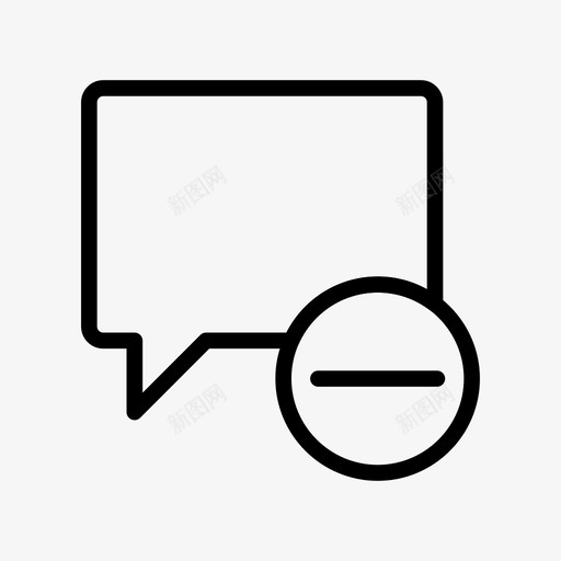删除聊天评论图标svg_新图网 https://ixintu.com 删除 消息 聊天 聊天消息行图标 评论 通知