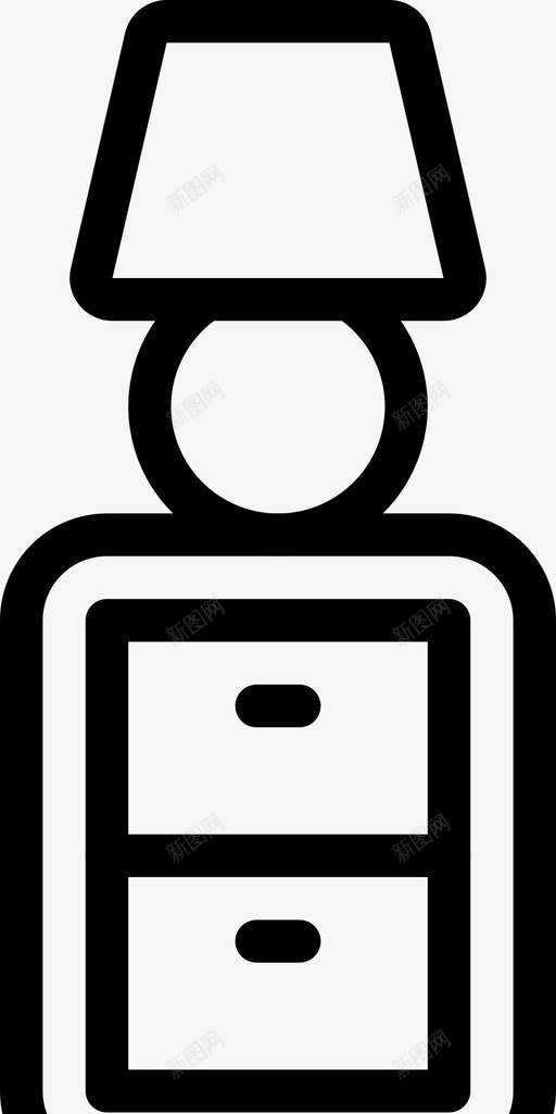 床头柜家具房子图标svg_新图网 https://ixintu.com 家具 家具轮廓2 床头柜 房子 灯