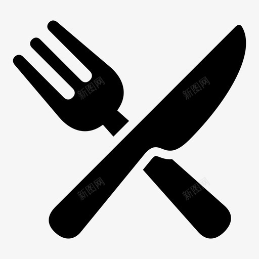 吃饭叉子刀图标svg_新图网 https://ixintu.com 刀 厨房 叉子 吃饭