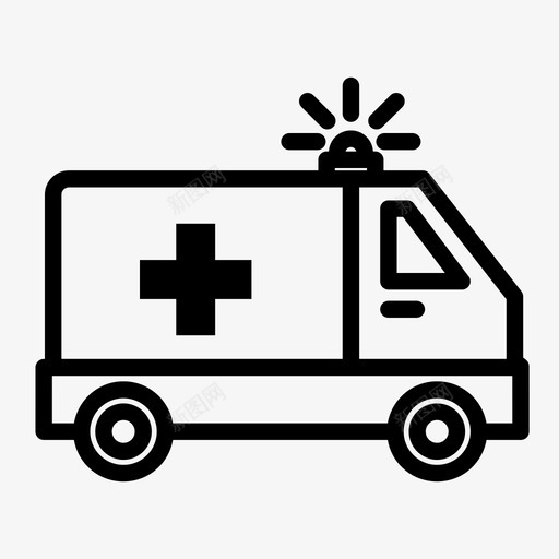 救护车医生医疗图标svg_新图网 https://ixintu.com 医生 医疗 医院 外科 救护车