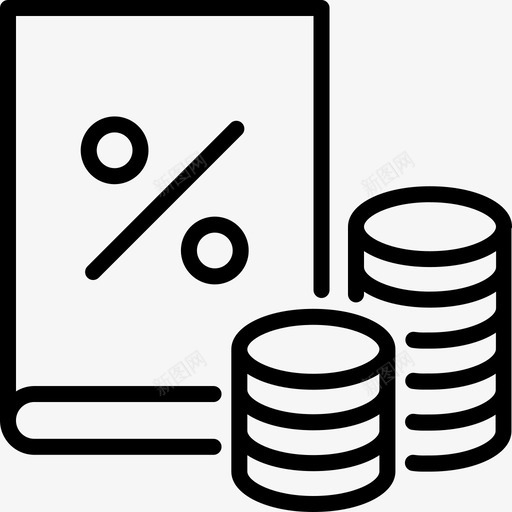 百分比存折存款图标svg_新图网 https://ixintu.com 存折 存款 百分比 社会部分2 钱