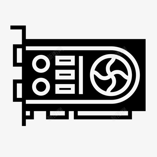 视频卡计算机图形卡图标svg_新图网 https://ixintu.com 信息技术字形图标 图形卡 技术 视频卡 计算机