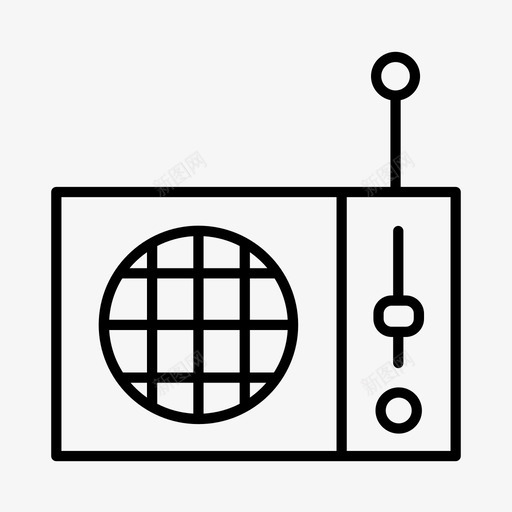 收音机电器电子产品图标svg_新图网 https://ixintu.com 收音机 电器 电子产品 脱口秀 音乐