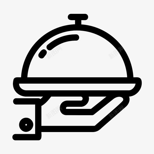托盘食物手图标svg_新图网 https://ixintu.com 手 托盘 服务员 盘子 食物